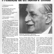 Presencia de un hombre tímido