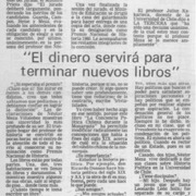 "El dinero servirá para terminar nuevos libros" : [entrevista]