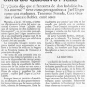 Teatro Imagen estrena obra de Gustavo Meza.