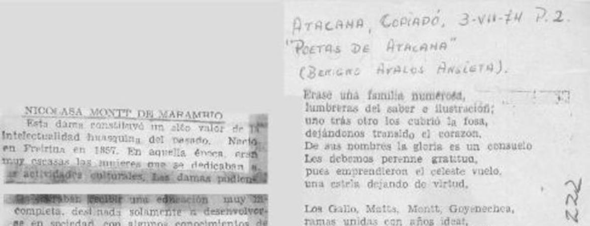 Nicolasa Montt de Marambio