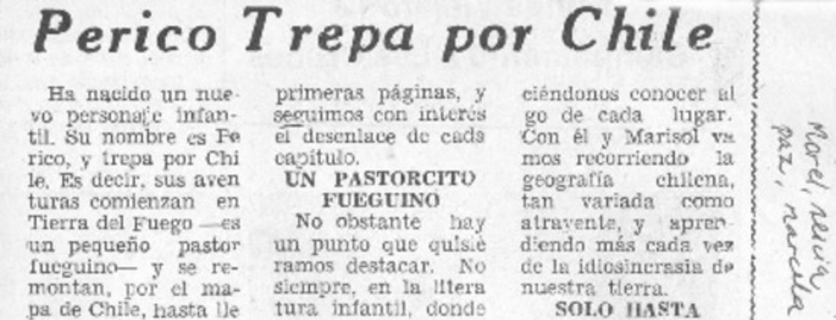 Perico trepa por Chile.