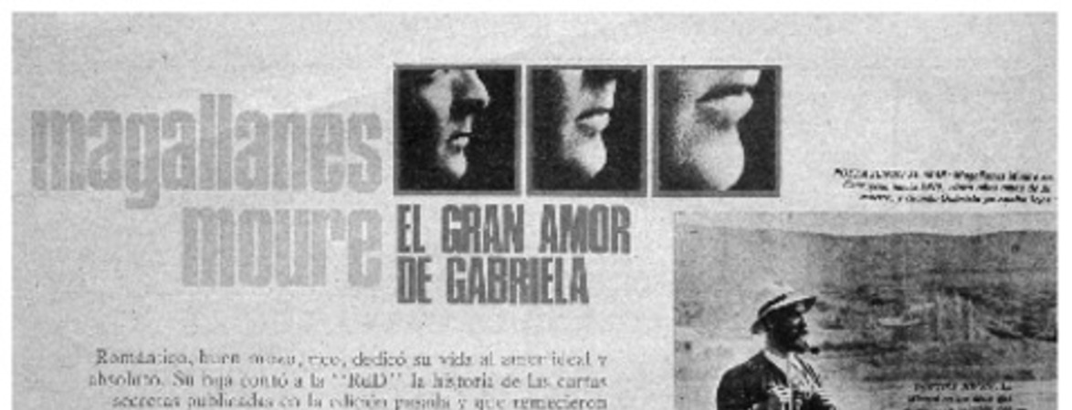 Magallanes Moure, el gran amor de Gabriela