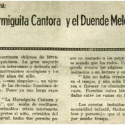 La hormiguita cantora y el duende melodía"