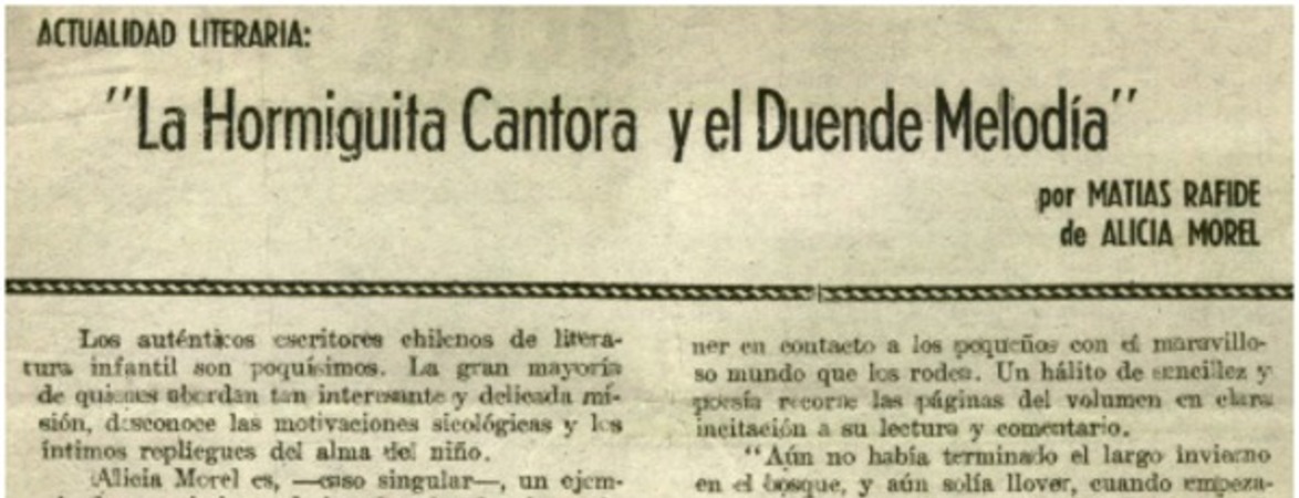 La hormiguita cantora y el duende melodía"