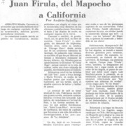 Juan Firula, del Mapocho a California