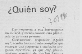 Quién soy?