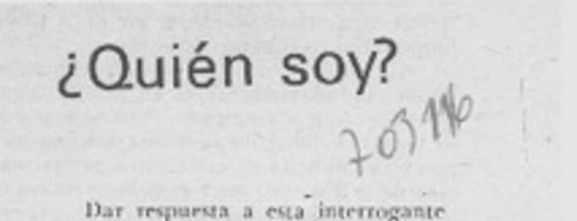 Quién soy?