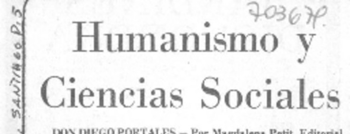 Humanismo y ciencias sociales.
