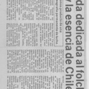 Una vida dedicada al folclore y la esencia de Chile : [entrevista]