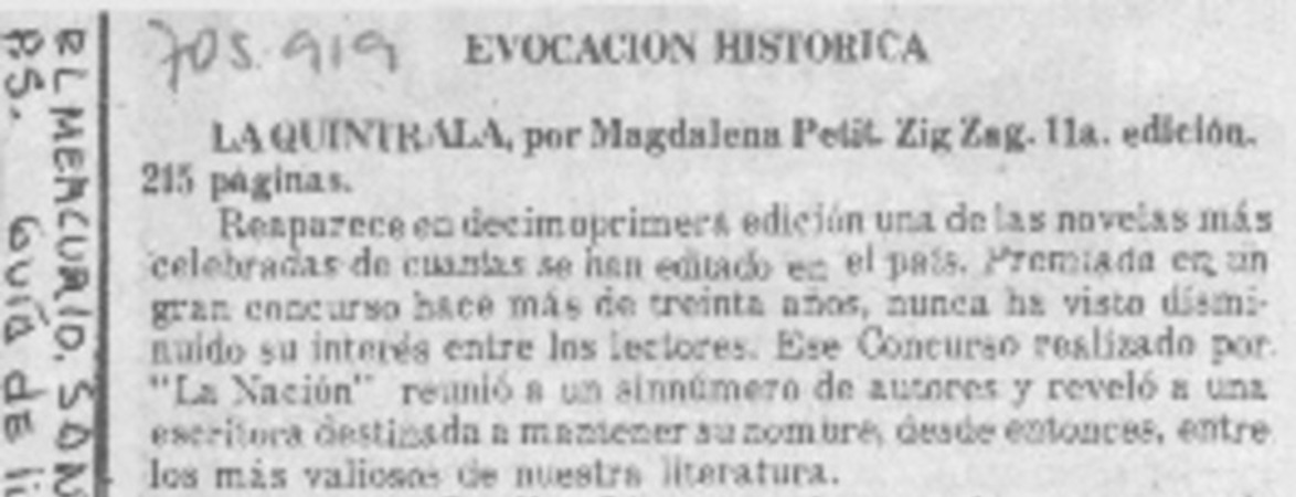 Evocación histórca.