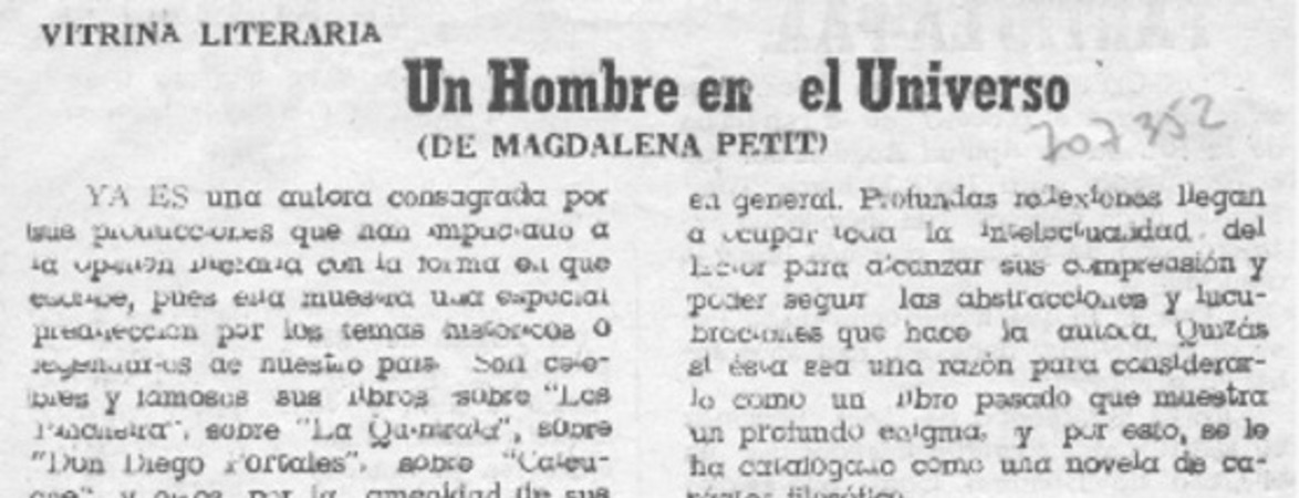 Un hombre en el universo