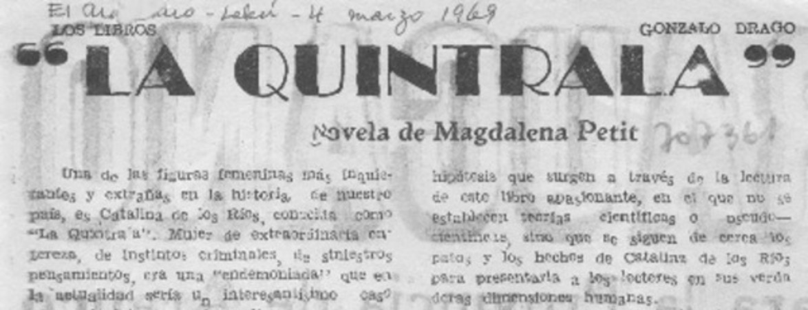 "La Quintrala"
