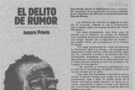 El Delito de rumor.