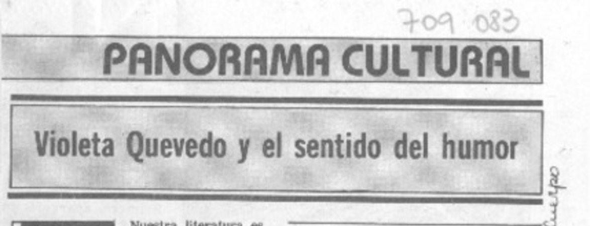 Violeta Quevedo y el sentido del humor