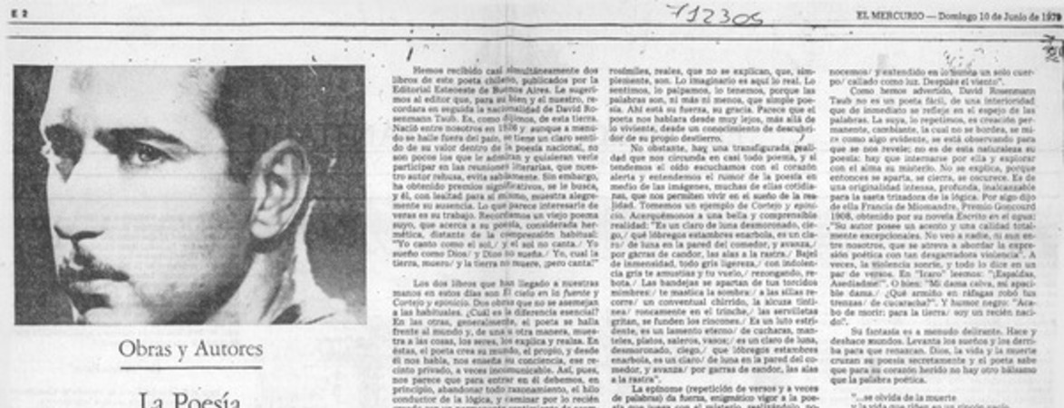 La poesía de David Rosenmann Taub