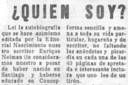 ¿Quién soy?