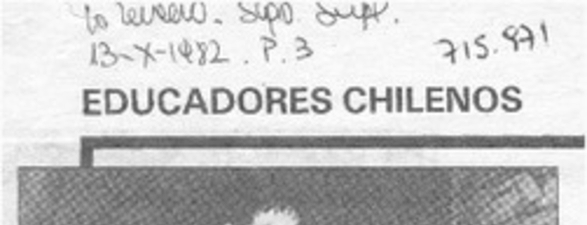 Educadores chilenos.