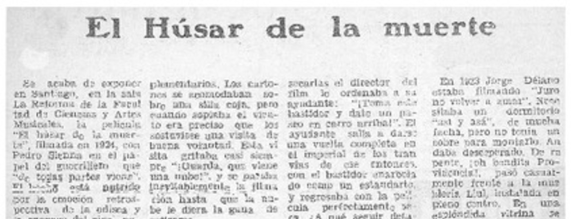 El húsar de la muerte.