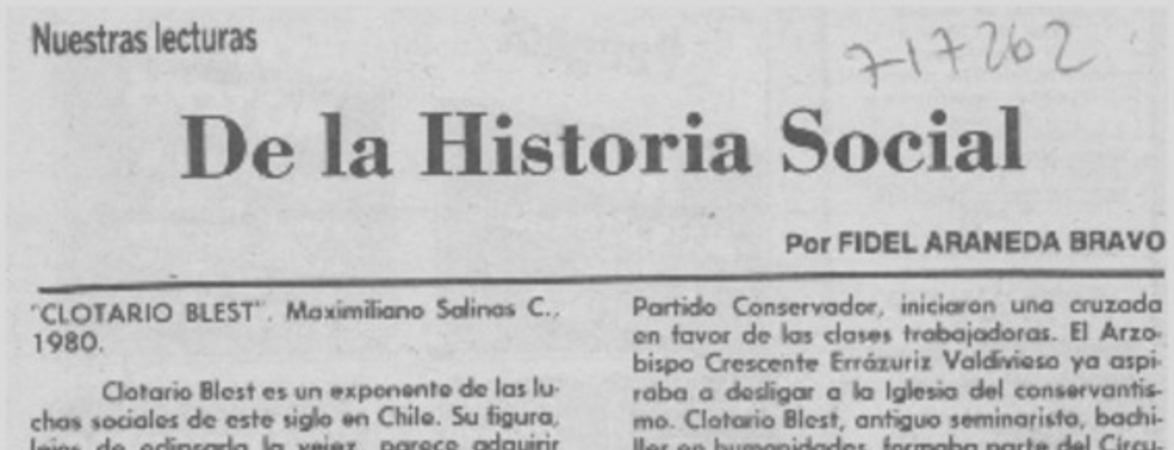 De la historia social