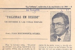 Palabras en desuso".