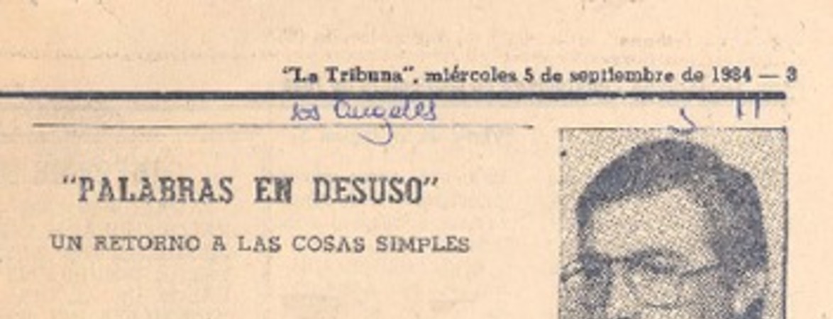 Palabras en desuso".