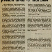 Domingo Tessier: "el público de provincia anhela ver buen teatro".