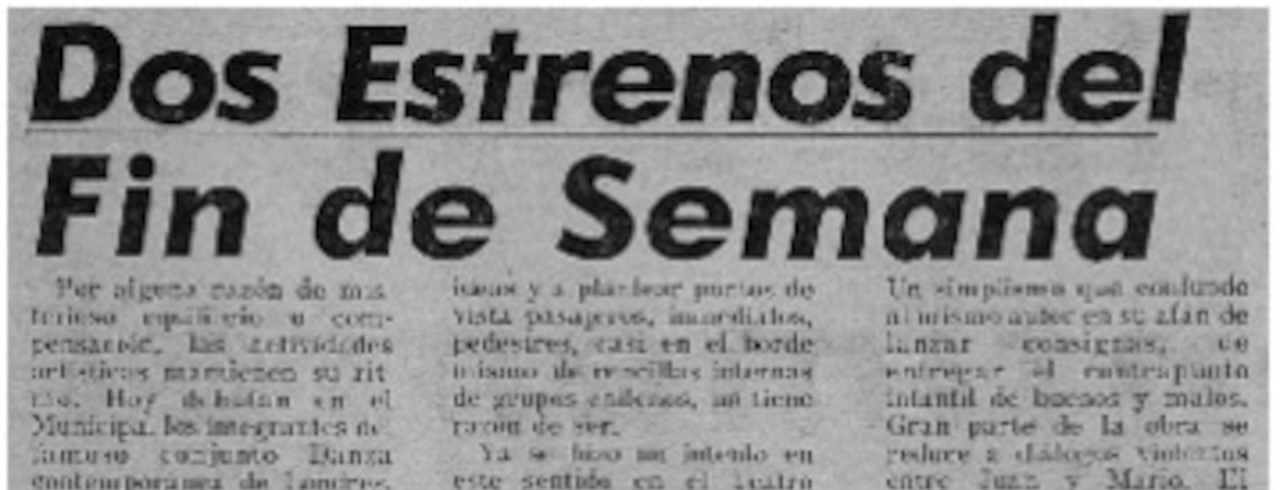 Dos estrenos del fin de semana