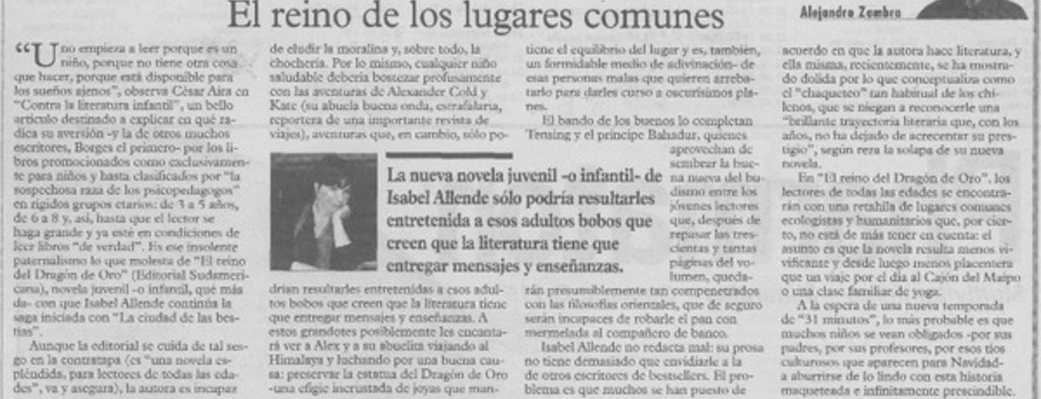 El reino de los lugares comunes