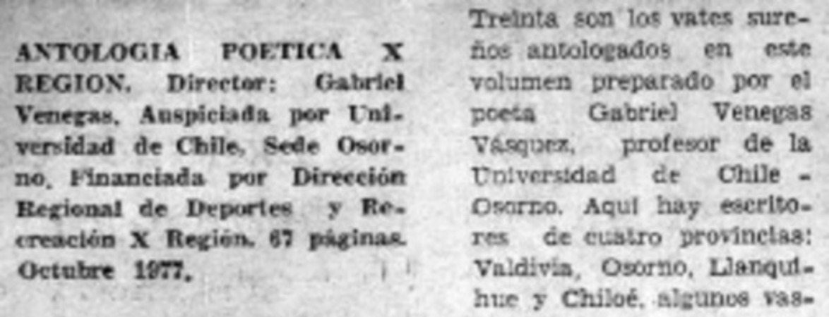 Antología poética X región