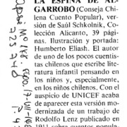 La espina de algarrobo.