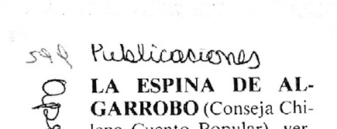 La espina de algarrobo.