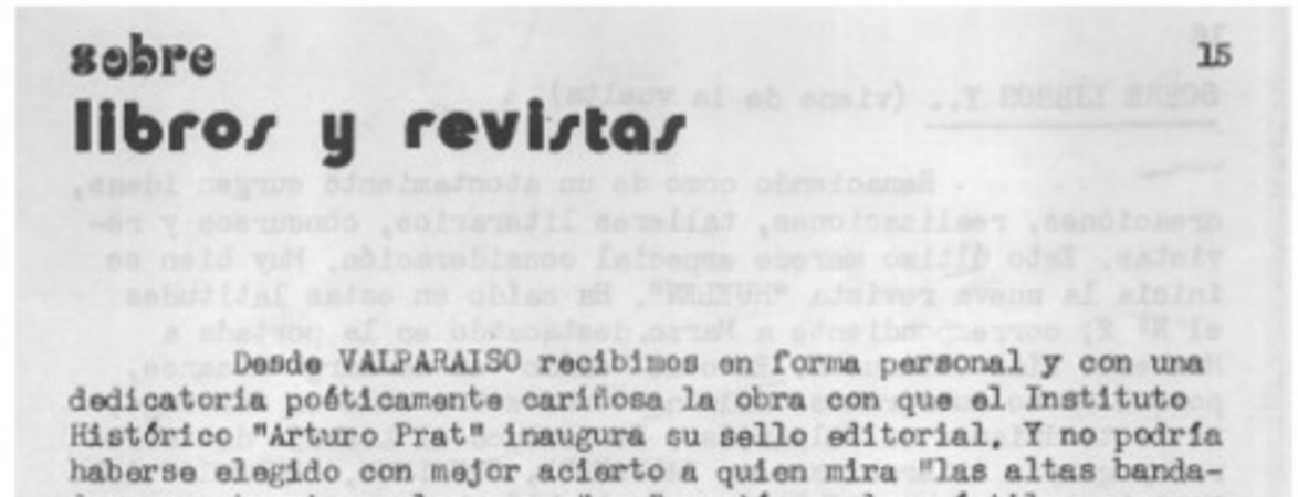 Sobre libros y revistas.