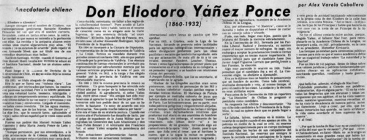 Don Eliodoro Yáñez Ponce
