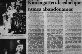 Kindergarten, la edad que nunca abandonamos.