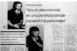 "Soy un desconocdio en una provincia donde nacieron mis personajes" : [entrevistas]