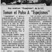 Toman el pulso a "Espejismos".