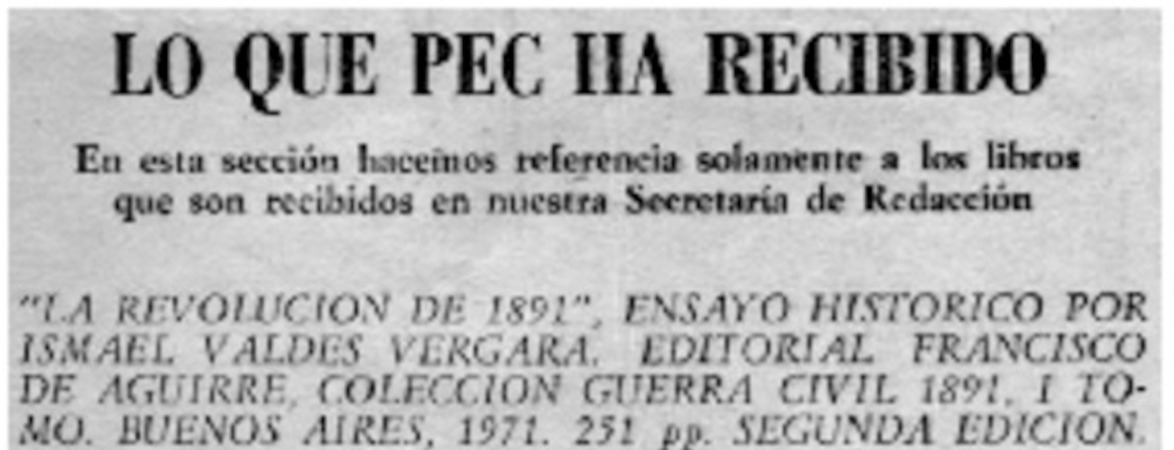 "La revolución de 1891".