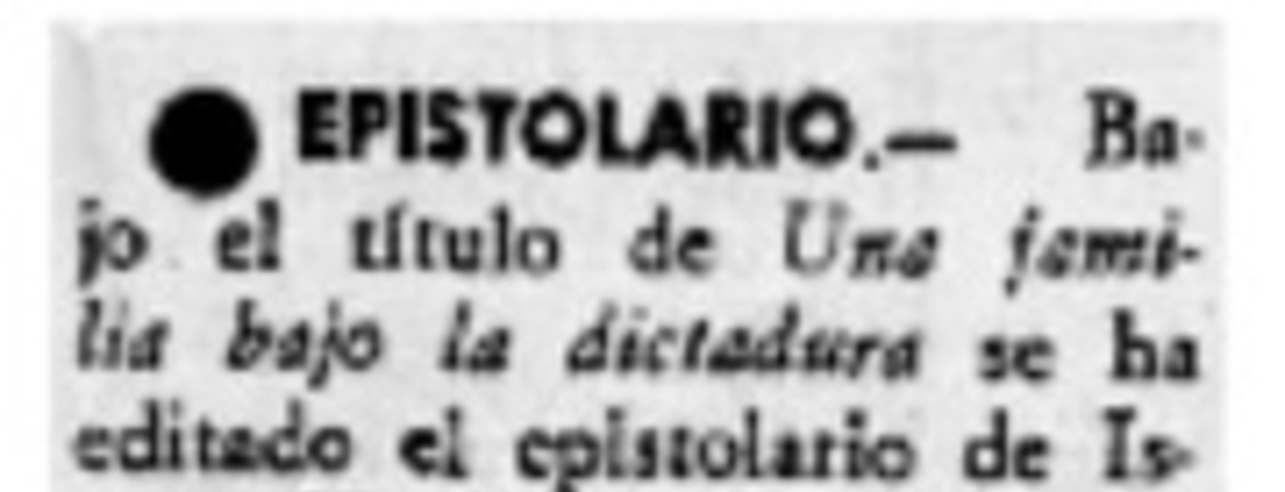 Una familia bajo la dictadura.