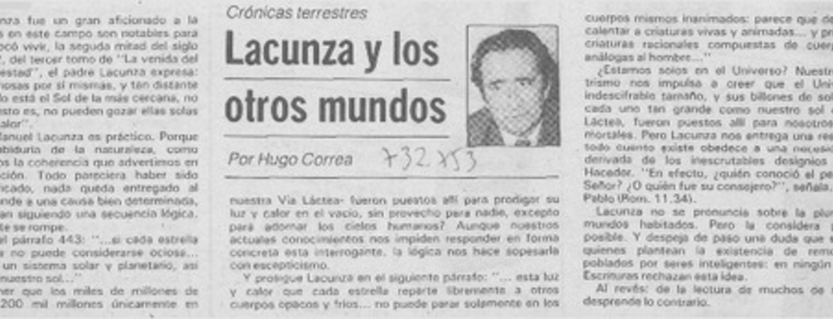 Lacunza y los otros mundos