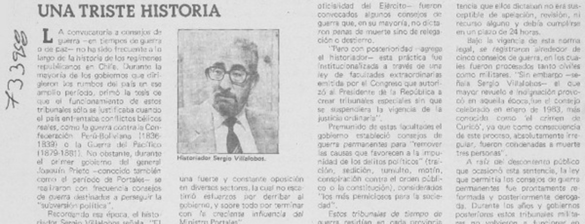 Una triste historia.