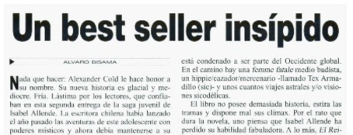 Un best seller insípido