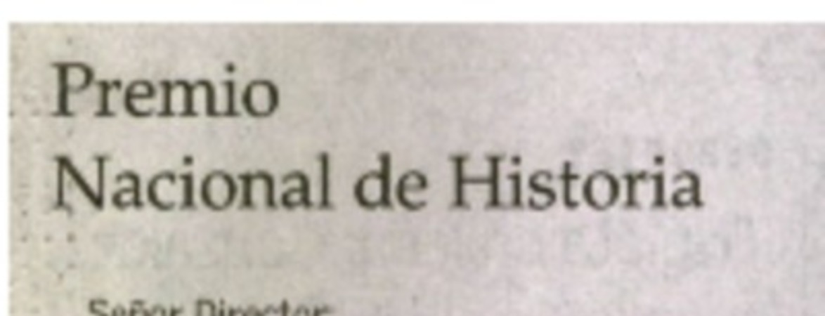 Premio Nacional de Historia