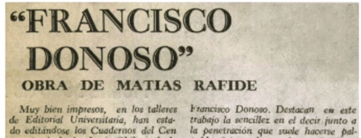 "Francisco Donoso"