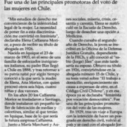 Elena Caffarena luchó por derecho femenino.