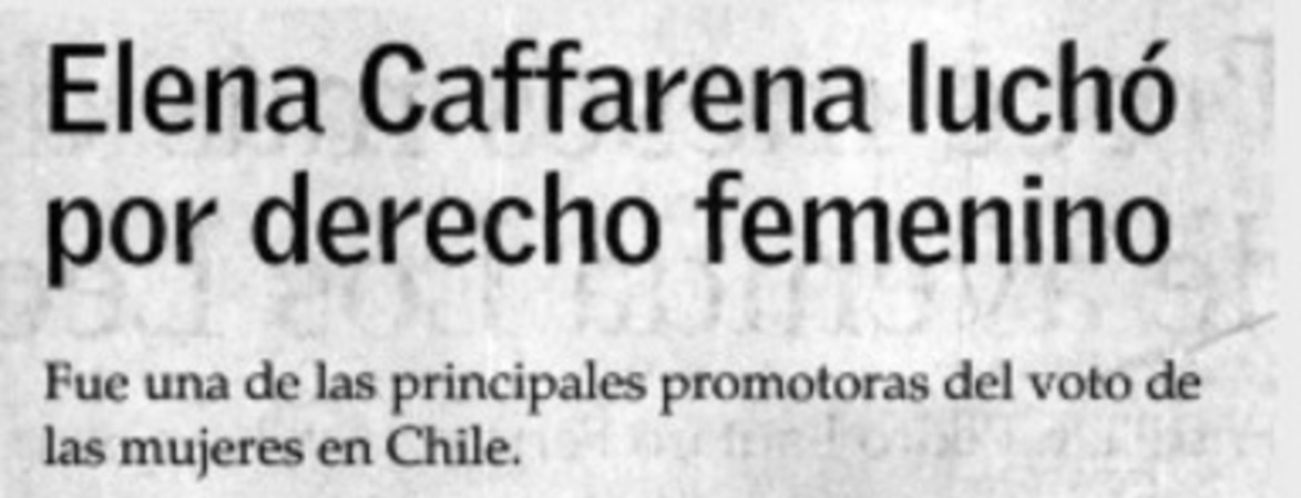 Elena Caffarena luchó por derecho femenino.