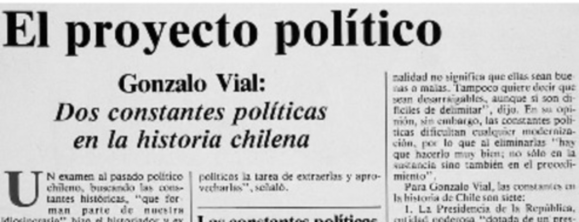El proyecto político.