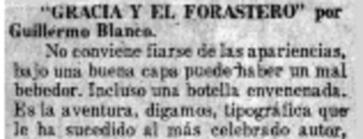 Gracia y el forastero"