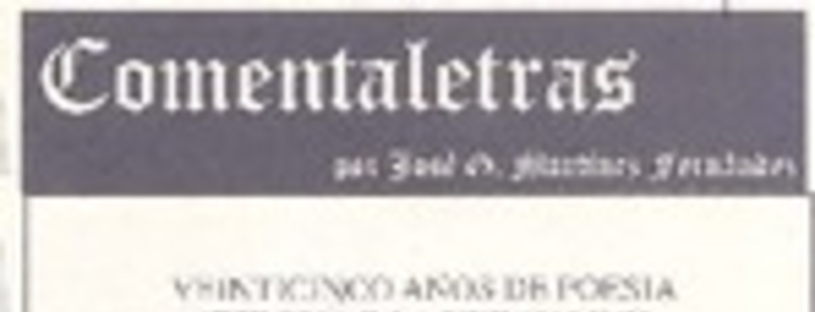 Veinticinco años de poesía chilena o la visión muy fragmentada de una realidad