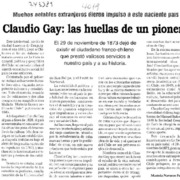 Claudio Gay: las huellas de un pionero