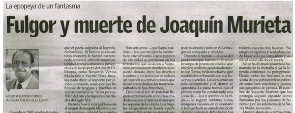 Fulgor y muerte de Joaquín Murieta